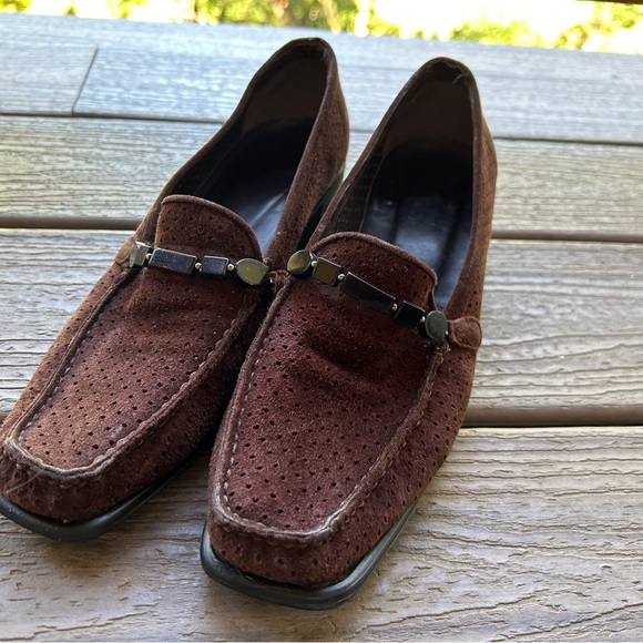 Stuart Weitzman made in Spain Suede Loafers - Picture 1 of 6